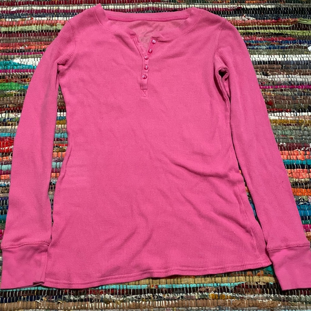 pink button longsleeve